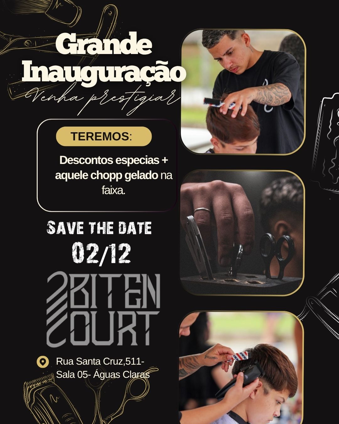Biten Court — Flyer Inauguração